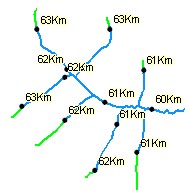1Km spaced point example